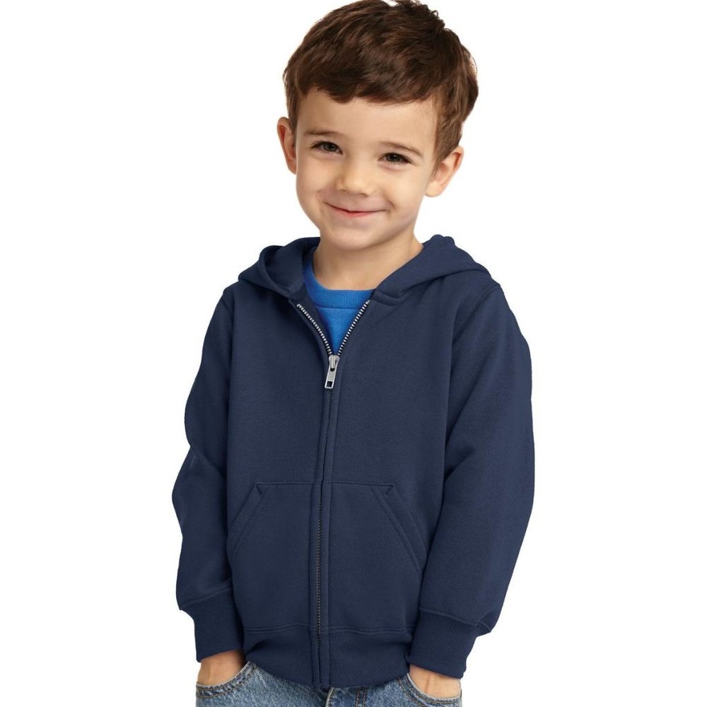 Lands' End Boys Hoodie Sweatshirt jacket Zip up Girls Dark Navy Blue Size XS S 4